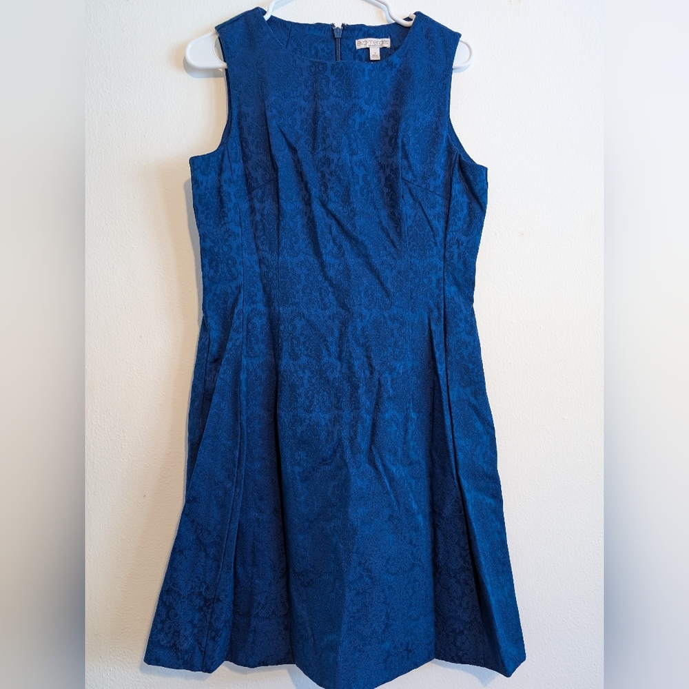 Euc dark blue eva Mendes embroidered dark blue dress